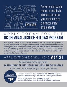 NC Criminal Justice Fellows Program, flyer preview