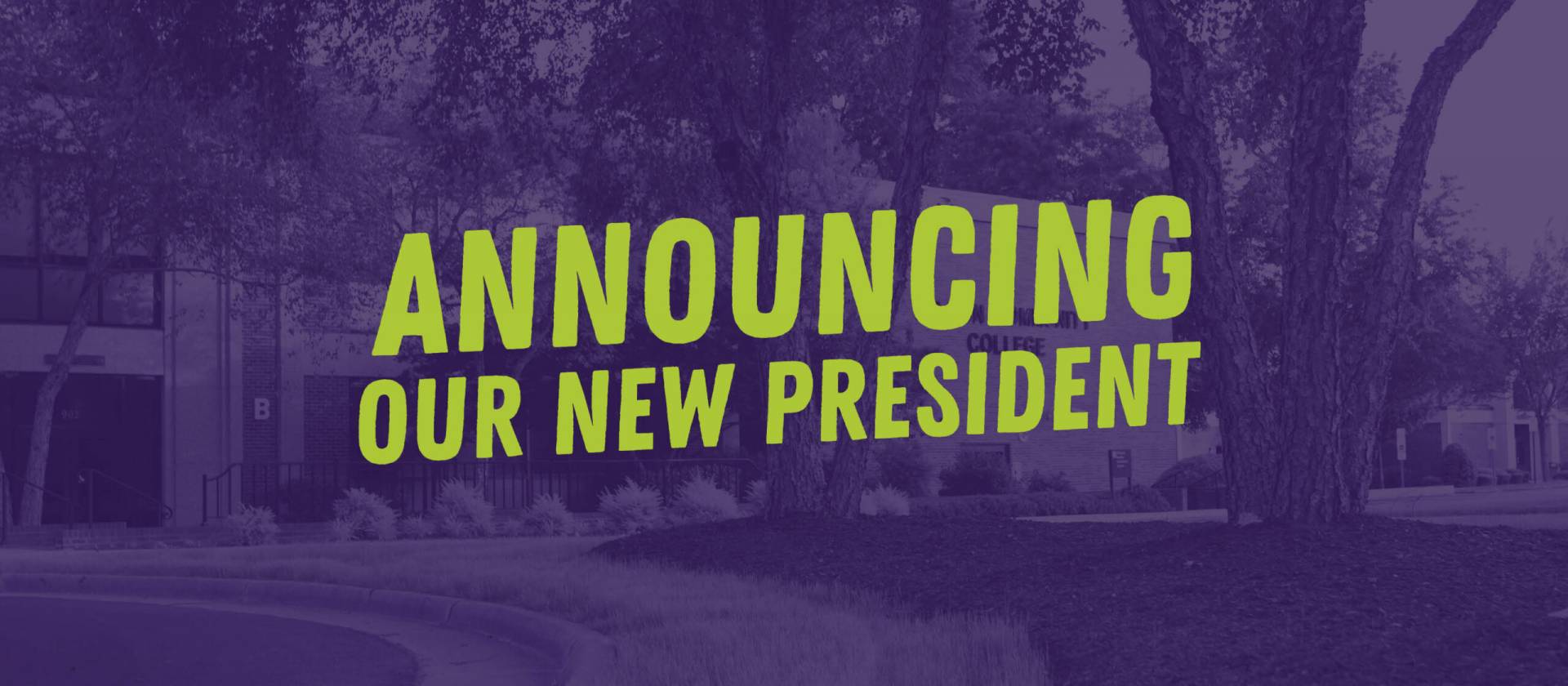 Announcing our new president